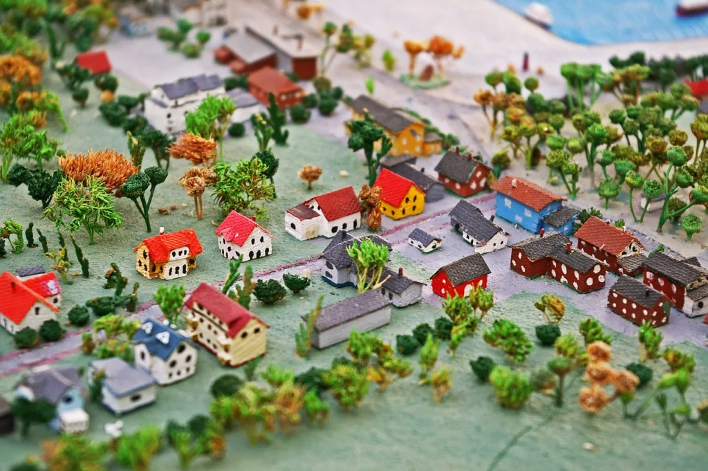 miniature city craft as a hobby